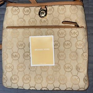 NEW Tan Logo Michael Kors Crossbody